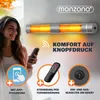 MONZANA® Infrarot Heizstrahler Goldröhre 3000W App Produktbild-Vorschau 7