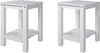 Homestyle4u Holzhocker Hocker Holz Weiß 2 Stück Sitzhocker Produktbild-Vorschau 1