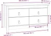 vidaXL Armoire d'appoint blanc 100x40x54 cm Pin massif Voir les images du produit 8