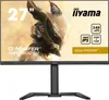 A marketing image of a computer monitor with text overlays highlighting its features. Produktbild-Vorschau