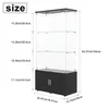 INONEFT Glasvitrine mit LED und 2 Türen, Vitrinenschrank Produktbild-Vorschau 5