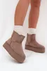 Damen Schneestiefel Mit Elastischem Einsatz Khaki Kiora 39 Produktbild-Vorschau 3