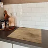 KitchenYeah® Kryt na sporák dřevo - hnědý - vzhled dřeva, Náhled obrázku produktu 5