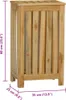 A wooden laundry basket shown from the front with dimensions indicated. Náhľad obrázku produktu