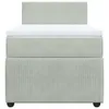 Design Boxspringbett mit Matratze Hellgrau 100x200 cm Samt, Produktbild-Vorschau 4