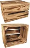 2er Set Geflammt Holzkisten 25 x 20 x 15 cm massive Produktbild-Vorschau 3