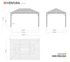 Sojag Pavillon Ventura 10x14 anthracite 296 x 423 x 261 cm Voir les images du produit 14