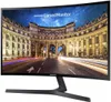 A Samsung curved monitor displaying a city scene at night. Produktbild-Vorschau