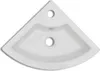 A white corner sink with two holes, one for a faucet and one for a drain, against a white background. Náhľad obrázku produktu