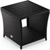 Casaria Tavolino in Polyrattan Piano in WPC 45x45x40cm Anteprima dell’immagine prodotto 1
