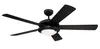 Ventilatore da soffitto Comet Nero 132 cm con luce e Anteprima dell’immagine prodotto 3