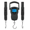 Three views of a black portable digital scale against a white background. Produktbild-Vorschau