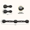 Product image showing different configurations of magnetic silicone straps and a close-up of a magnet. Produktbild-Vorschau