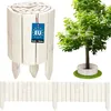 A collage of wooden garden edging products, including a tree planter, a roll of edging, and a tree with a planter around its base. Produktbild-Vorschau