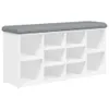 vidaXL Lavica na topánky, biela, 102 x 32 x 50 cm, Náhľad obrázku produktu 1