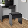 ECD Germany Schminkhocker 40x43x29,5 cm, Schwarz, aus Holz Produktbild-Vorschau 1