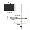 Otočný rožeň z oceli - 360 x 360 mm, dvouvrstvý gril na Náhled obrázku produktu 7