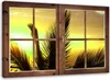 Leinwandbild fenster - blick auf palmenblätter 120x80 cm Produktbild-Vorschau 1