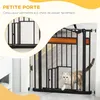 PawHut Barrière de sécurité pour animaux avec porte Voir les images du produit 7
