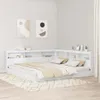vidaXL Łóżko z regałem i zagłówkiem białe 180 x 200 cm Podgląd zdjęcia produktu 2