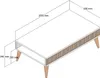 A diagram showing the dimensions of a coffee table. Produktbild-Vorschau