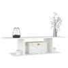vidaXL Meuble TV mural blanc 103x30x26,5 cm Voir les images du produit 3