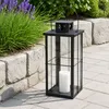 Stalllaterne Metall Laternen Schwarz Gartenlaterne Produktbild-Vorschau 1