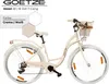 A cream-colored city bicycle with a basket is shown against a white background. Produktbild-Vorschau