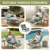 (Bleu clair) Fauteuil à bascule en velours côtelé avec Voir les images du produit 8