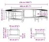 vidaXL Entourage de bain à remous brun Ø275 x 55,5 cm bois Voir les images du produit 8