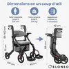 ELONEO 2in1 Rollstuhl Rollator faltbar und leicht mit Sitz, Produktbild-Vorschau 12