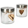 2er Set Bera Vorratsgläser 0,8l  + 2x Percha Holz-Herz & 2x Produktbild-Vorschau 2