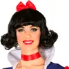 Märchenkönigin Perücke Schwarz Rot Fantasy Prinzessin Produktbild-Vorschau 2