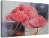 Leinwandbild rote mohnblumen als ölgemälde 120x80 cm Feeby Produktbild-Vorschau 1