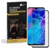 A product box for a screen protector is shown next to a smartphone with a cracked screen and a screen protector. Produktbild-Vorschau
