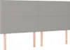 vidaXL Kopfteil Hellgrau 160 x 5 x 118/128 cm Stoff Produktbild-Vorschau 1