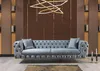 Dreisitzer Sofa Luxus Chesterfield 3 Sitzer Couches Grau Produktbild-Vorschau 1