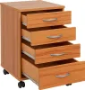 Rollcontainer Kernbuche Nachtschrank Büroschrank #1942 Produktbild-Vorschau 2