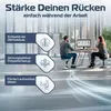 Two people are working at desks in a modern office environment, one using an ergonomic stool. Produktbild-Vorschau