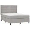 vidaXL Boxspringbett mit Matratze Hellgrau 140x190 cm Stoff Produktbild-Vorschau 4