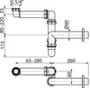 Allcadrain A434 Raumsparsiphon für die Waschbecken mit Anteprima dell’immagine prodotto 2
