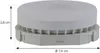 A close-up, side view of a round, white smart LED light with dimensions indicated by measurement lines and text. Produktbild-Vorschau