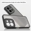 Two phone cases are shown, one stacked on top of the other, against a light gray background. The top case is angled, showing the camera cutout. The bottom case is shown from the back, also with a camera cutout. Produktbild-Vorschau