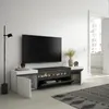 A modern living room with a TV stand and a large television. Anteprima dell’immagine prodotto