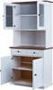 Buffetschrank Westerland schmal - weiß/braun Produktbild-Vorschau 11