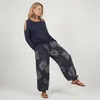 Sommerhose Damen Haremshose elastischer Bund leichte Hippie Produktbild-Vorschau 3