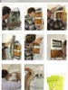 A collage of images showing the installation process of an electrical distribution box. Produktbild-Vorschau