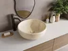 Aufsatzwaschbecken aus Marmor - Cremefarben - 40 cm - Produktbild-Vorschau 2