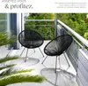 Lot de 2 chaises de jardin Santana - noir Voir les images du produit 4