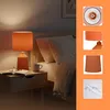Relaxdays Tischlampe, gemusterter Keramikfuß, Stoffschirm, Produktbild-Vorschau 5